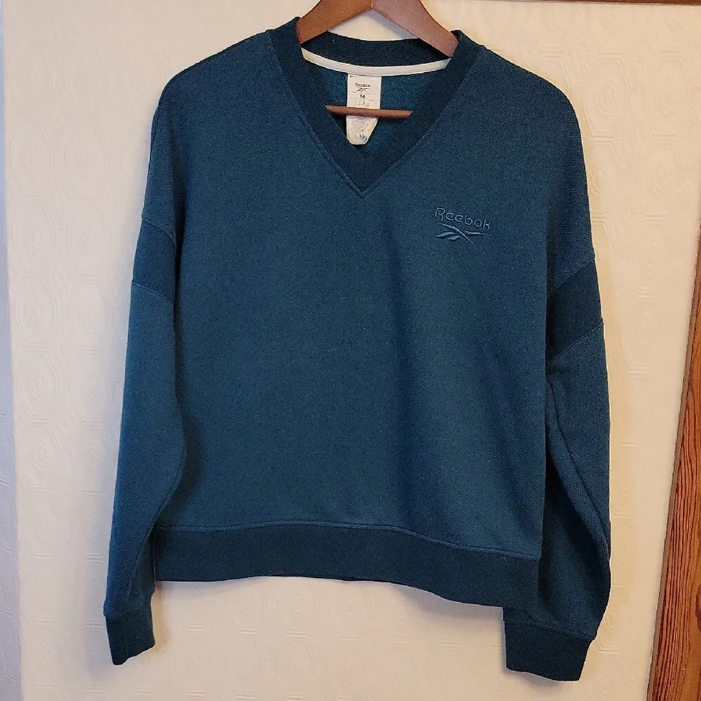 Reebok Teal‎ Green V-Neck Sweater - Picture 2 of 5